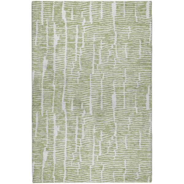 Dream Shag Premium Machine Washable Abstract ADS830 Aloe 10 ft. x 14 ft. Area Rug