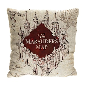 Harry Potter Marauders Map 2Pk Double Sided Jacquard Pillow