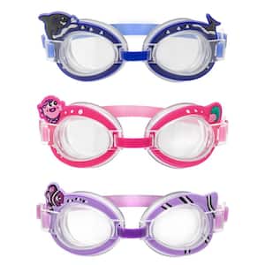 Multi-Color Fish Fun Swim Goggles (3-Pack)