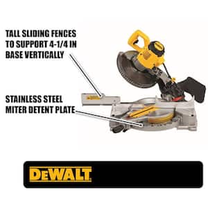 15 Amp Corded 10 in. Compound Single Bevel Miter Saw and 20 Series 10 in. 60T Fine Finish Saw Blade