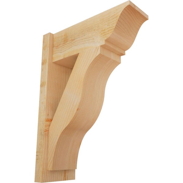 Ekena Millwork 8 in. x 28 in. x 20 in. Douglas Fir Fuston Traditional Rough Sawn Outlooker