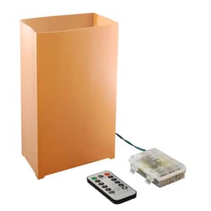 Remote Control Battery Operated LED Luminaria Kit - Tan (6-Count)