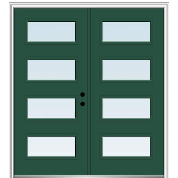 MMI Door 72 in. x 80 in. Celeste Left-Hand Inswing 4-Lite Clear Low-E Painted Fiberglass Smooth Prehung Front Door