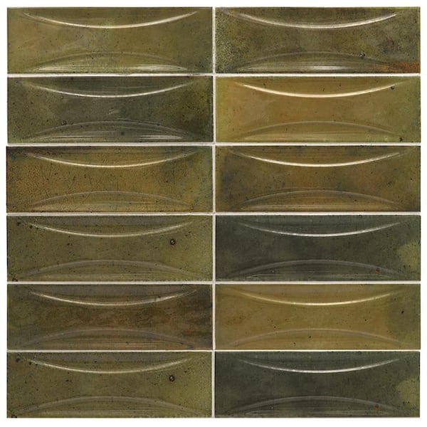 Antiek Green 2.58 in. x 7.9 in. Glossy Ceramic Subway Deco Wall Tile (5.38 sq. ft./case) (38-pack)