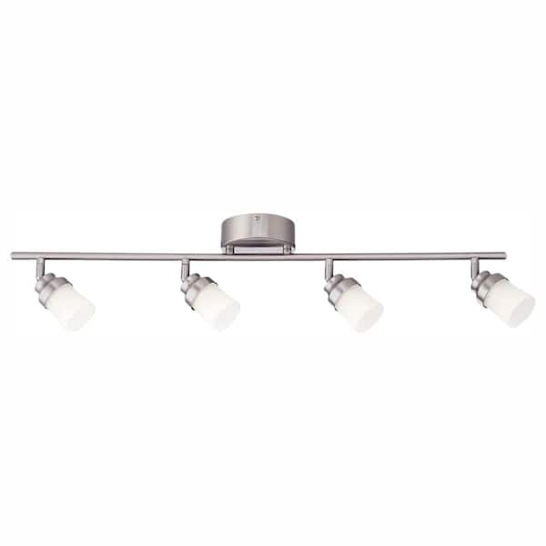 EnviroLite 3 ft. Brushed Nickel Integrated LED Track Lighting Kit with 4 Track Lights