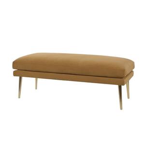 Oliver Mid-Century Entryway Bench Gold