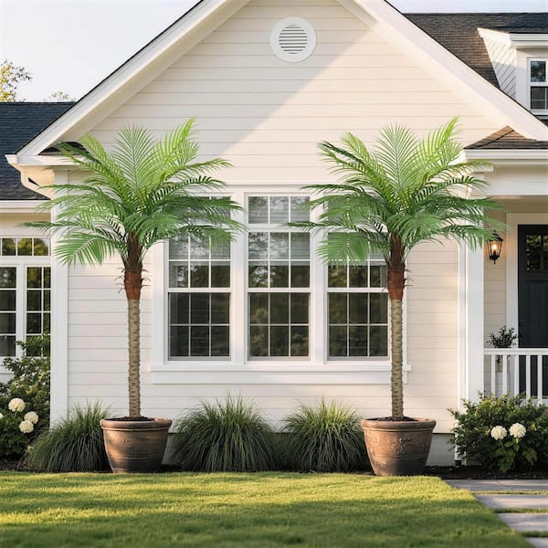 Vitalismo 7ft. Artificial Palm Trees Adjustable Leaves Faux Tree