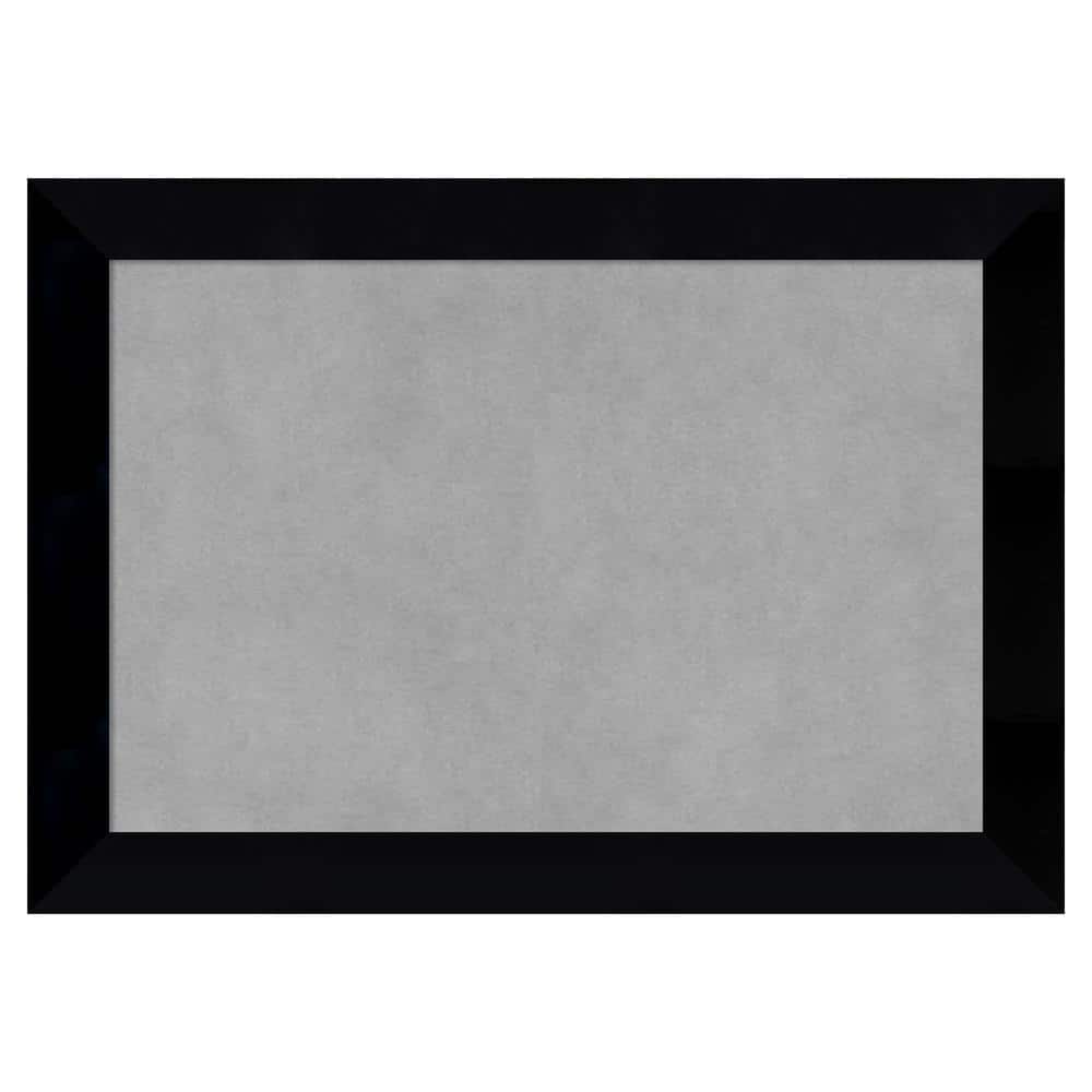 Black and Grey Wood Framed Magnetic Memo Board 18x12