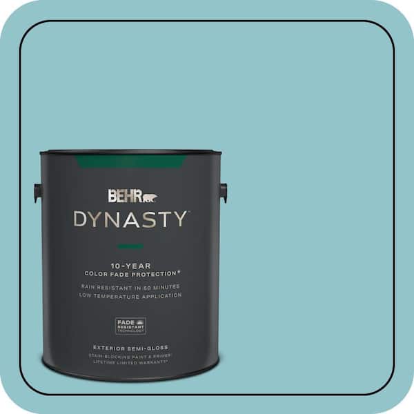 BEHR DYNASTY 1 gal. #MQ6-32 Cosmic Blue Semi-Gloss Enamel Exterior Stain-Blocking Paint & Primer