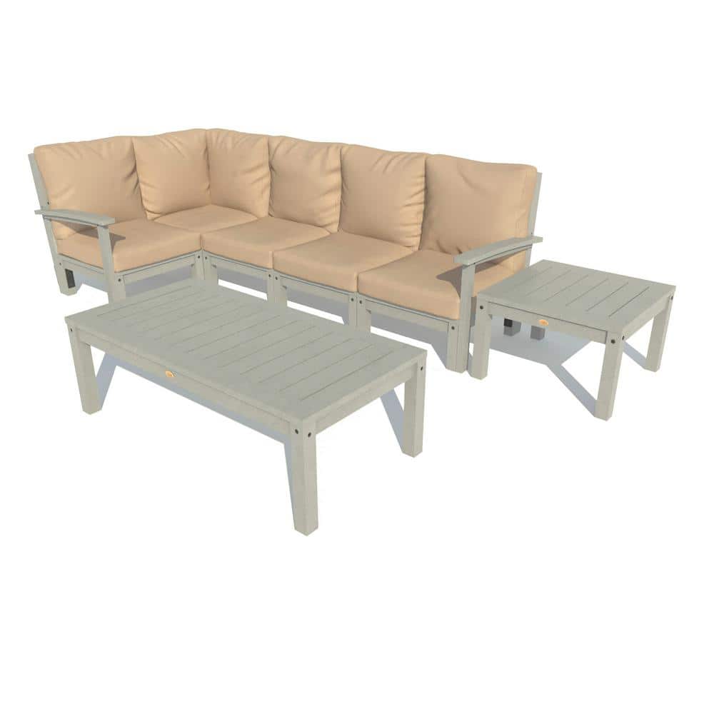 Highwood Bespoke Deep Seating 7Piece Plastic Outdoor Sectional Set