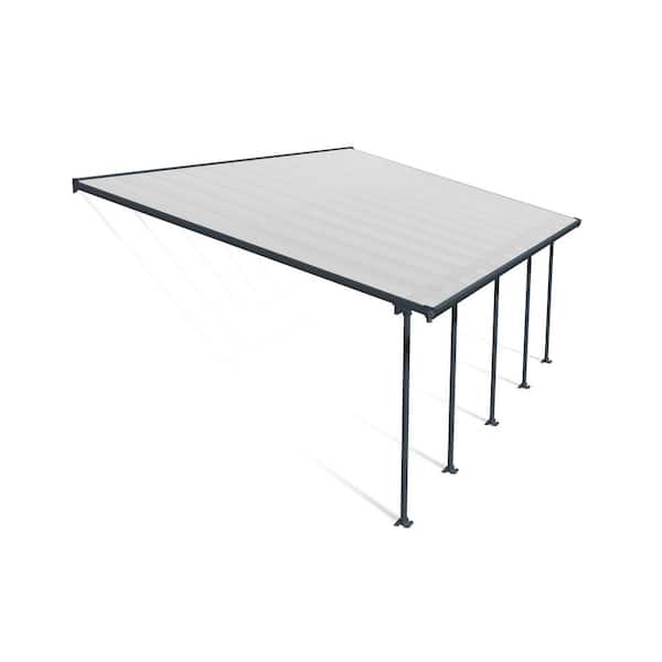 CANOPIA by PALRAM Feria 13 ft. x 26 ft. Gray/Clear Lean to Carport