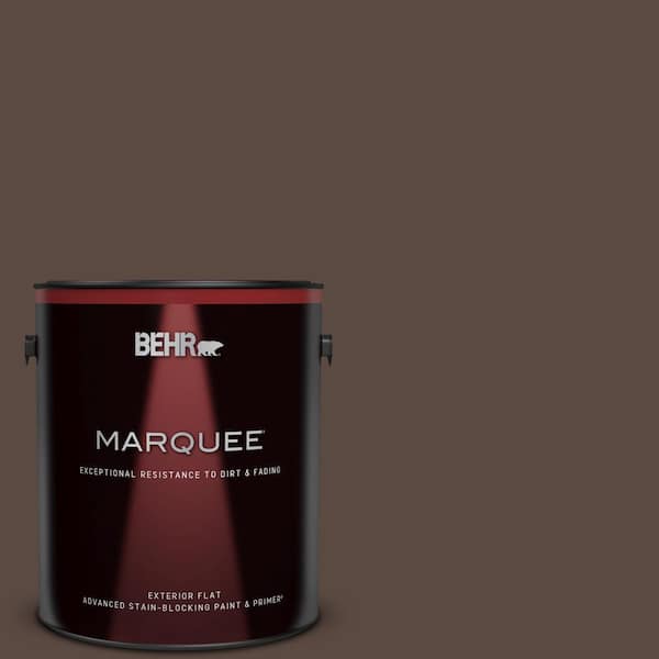 BEHR MARQUEE 1 gal. #PMD-91 Iced Espresso Flat Exterior Paint & Primer
