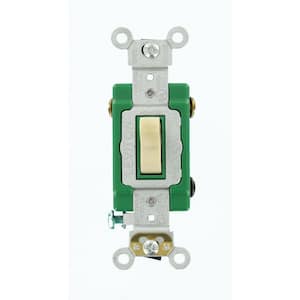 30 Amp Industrial Grade Heavy Duty 3-Way Toggle Switch, Ivory