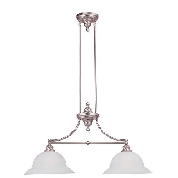 Hampton Bay 2-Light 72 in. Hanging Antique Pewter Island Light-DISCONTINUED