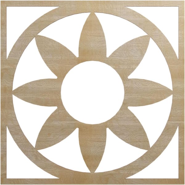 Ekena Millwork 0.375 in. x 32 in. x 32 in. Wood (Birch) Medallion Moulding