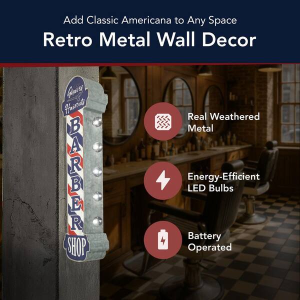 American Art Decor Vintage LED Marquee Wall Decor-Retro Wall Sign