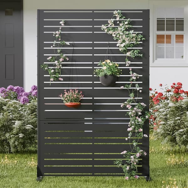 Lumioca 47 in. W x 71 in. H Blinds Black Rectangle Galvanized