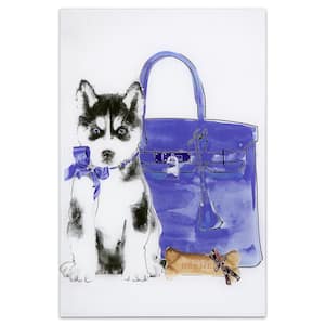 16 in. x 24 in. "Husky" by Jodi Pedri Frameless Free Floating Tempered Glass Panel Graphic Wall Art