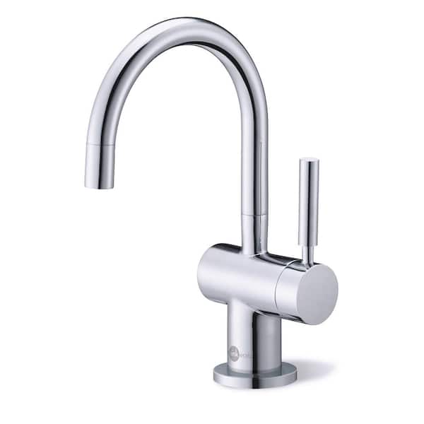 InSinkErator Indulge Modern Instant Hot Water Dispenser Tank w/ Standard  Filtration System u0026 2-Handle 9.25 in. Faucet in Chrome F-H3300C/HWT-F1000S  - The Home Depot