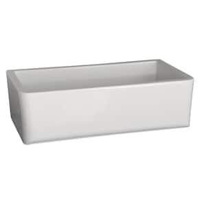 Hannah Farmhouse Apron Front Fireclay 33 in. Single Bowl Kitchen Sink in White