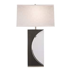 Half Moon 30 in. Charcoal Gray Table Lamp