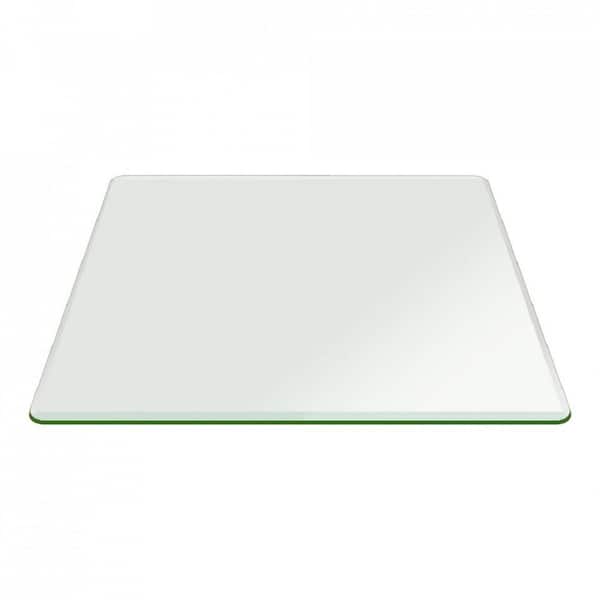  Fab Glass and Mirror Square Tempered Glass Table Top, 19 Inch,  Clear : Everything Else