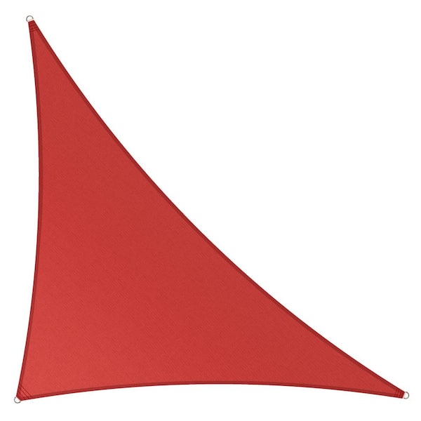 AMGO 10 ft. x 10 ft. x 14.1 ft. Red Right Triangle Shade Sail
