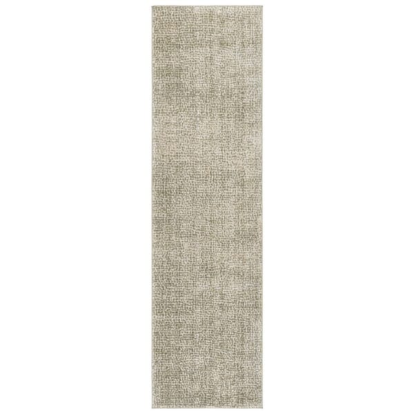 SAFAVIEH Hazel 2 ft. x 8 ft. Green/Beige Abstract Spots Runner Rug