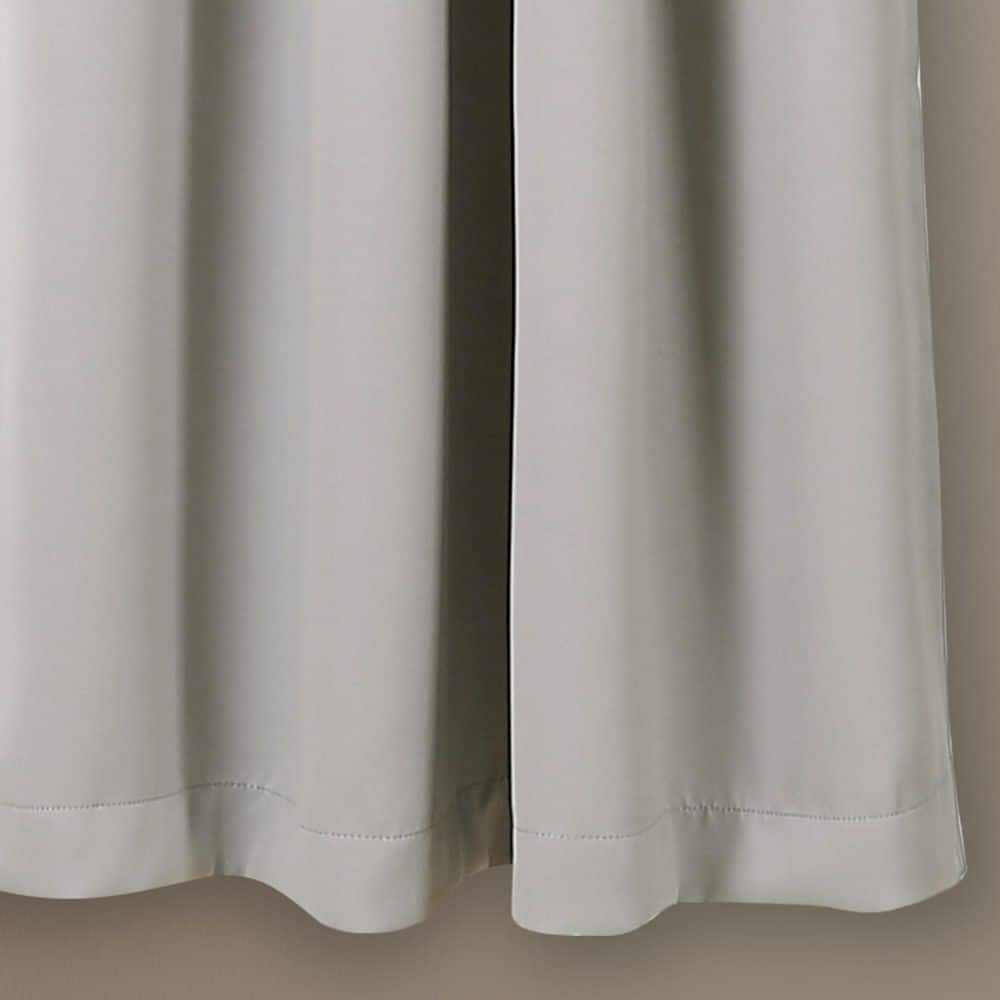 Light Gray Polyester Blackout Grommet Window Panels 52"W x 45"L