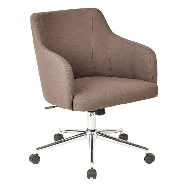 Work Smart Mila Fabric Barrel-Back Desk Chair in Klein Dolphin