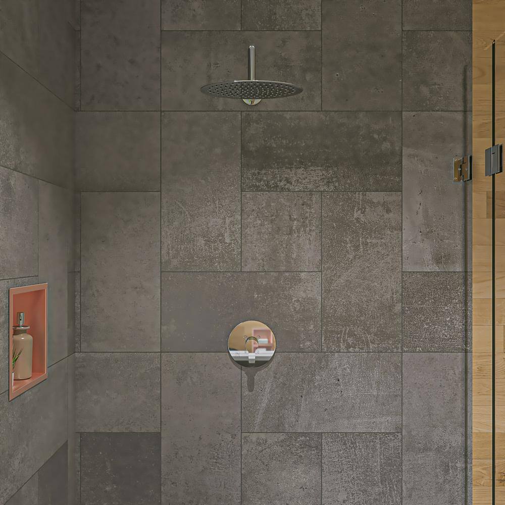 Ultra Thin Polished Stainless Steel Oval Rain Shower Head