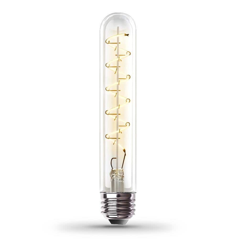 25-Watt Equivalent T10 Dimmable Spiral Filament Large Clear Glass E26 Vintage Edison LED Light Bulb, Warm White price history on PriceWatchPro