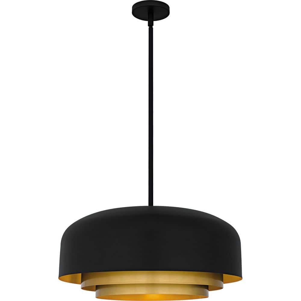 Frankie 4-Light Matte Black Pendant Light with Metal Shade price history on PriceWatchPro