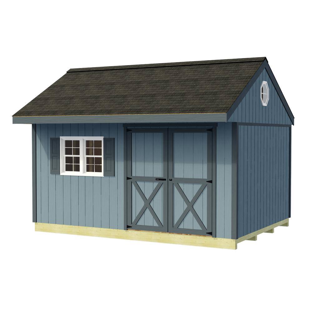 Northwood 10' x 14' Brown Wood Storage Shed Kit with Windows