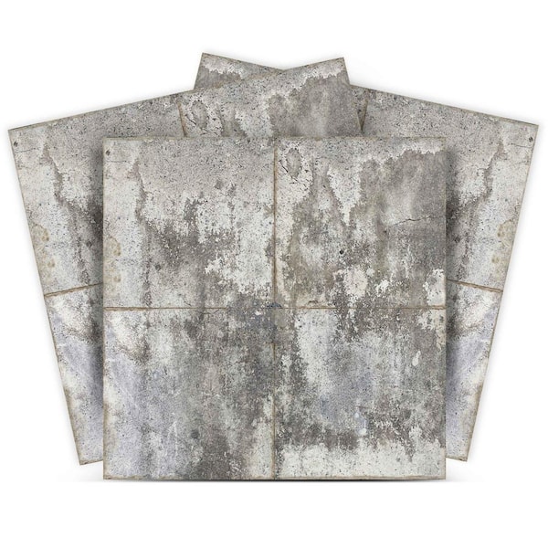 MI ALMA Gray and White V355 6 in. x 6 in. Vinyl Peel and Stick Tile (24-Tiles, 6 sq. ft. / Pack)