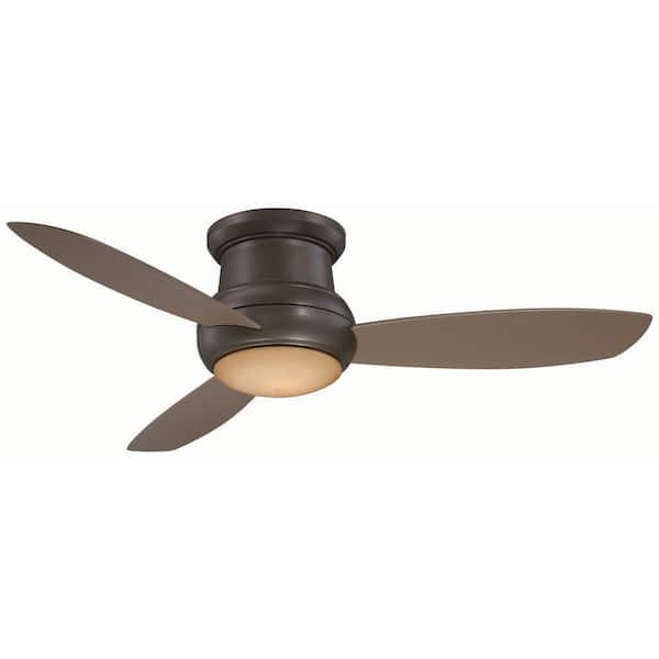 MINKA-AIRE Concept II Wet 52 in. Integrated LED Indoor/Outdoor Oil Rubbed Bronze Ceiling Fan with Light with Wall Control