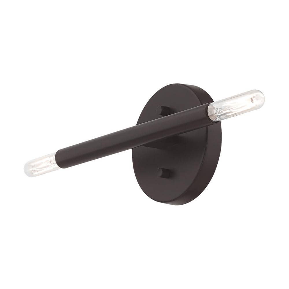 Copenhagen Industrial Bronze 2-Light ADA Wall Sconce