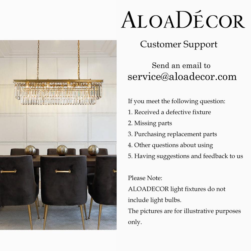 Antique Gold Rectangular Crystal Chandelier with Clear Glass Shade