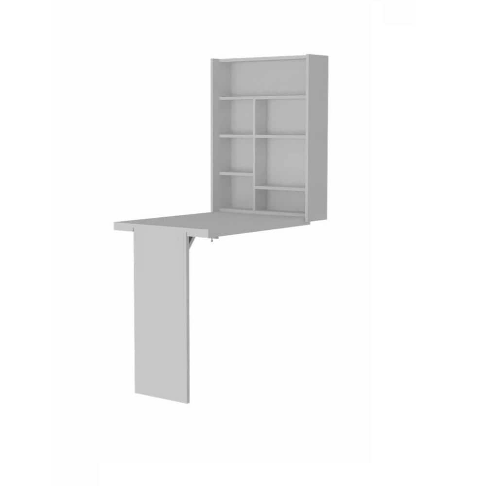 23.6 in. Rectangular White Engineered Wood 0-Drawer Computer Desks