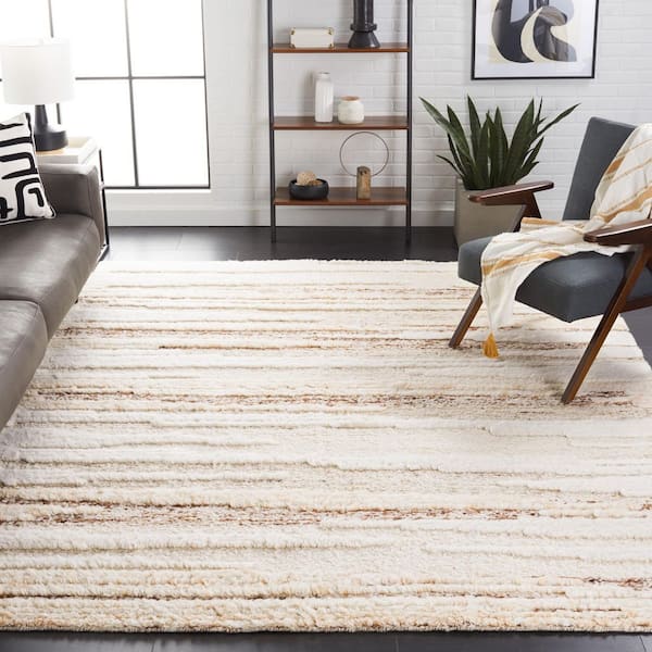 Tribeca 8 ft. x 10 ft. Beige/Brown Abstract Area Rug