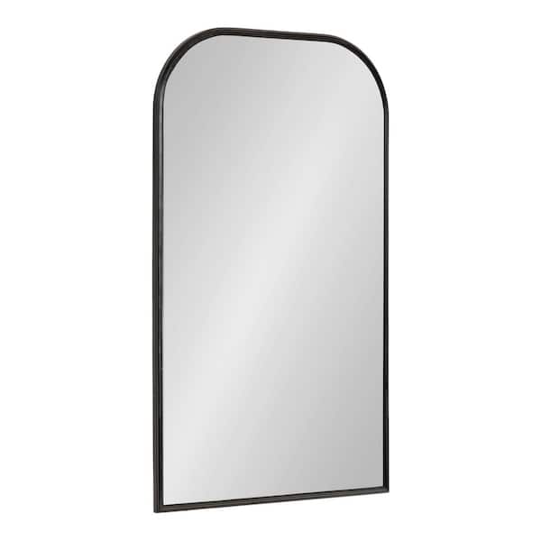 Kate and Laurel Caskill 20.00 in. W x 34.00 in. H Black Arch Mid-century Framed Decorative Wall Mirror