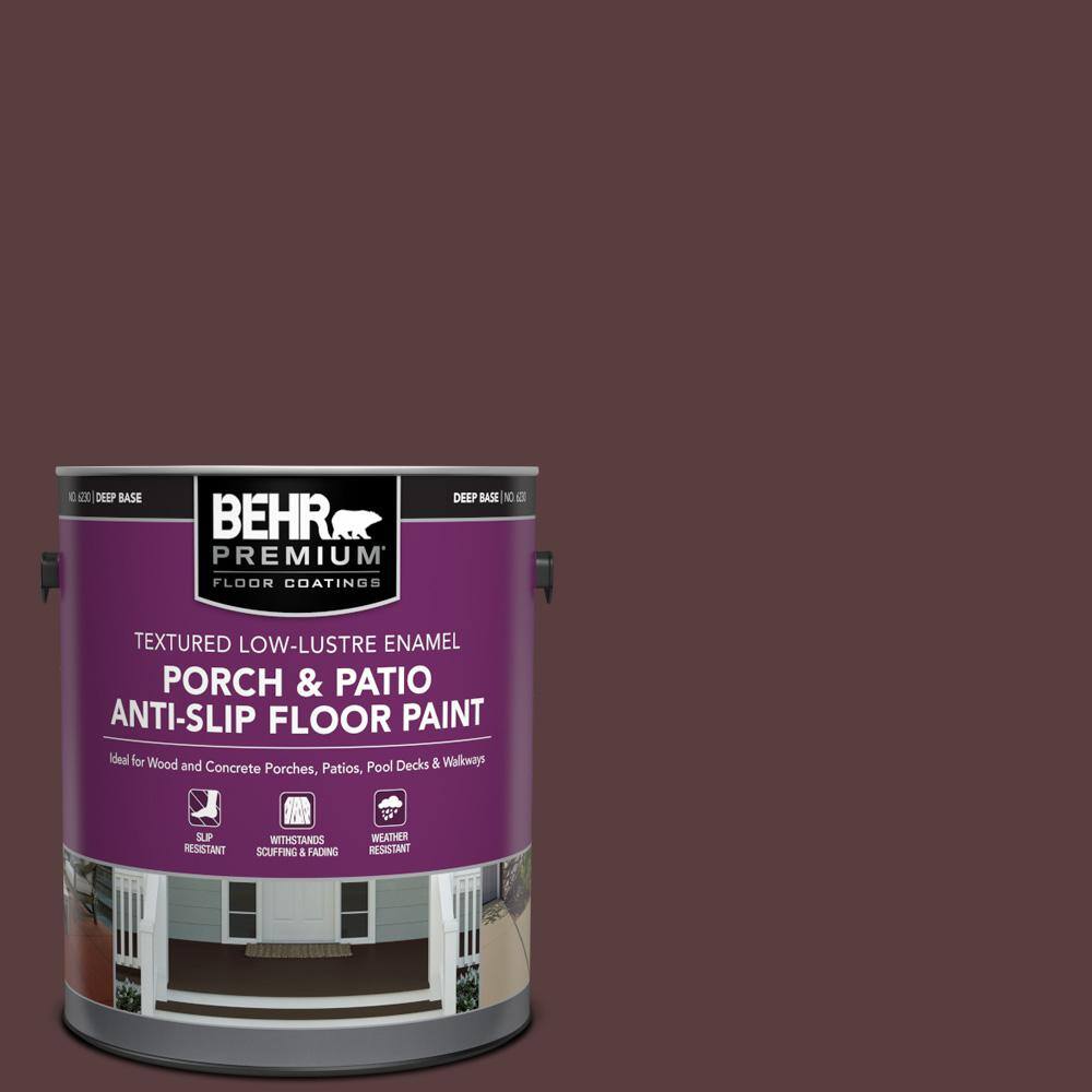 1 gal. #PPU1-02 Divine Wine Textured Low-Lustre Enamel Interior/Exterior Porch and Patio Anti-Slip Floor Paint price history on PriceWatchPro