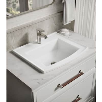 Archer 22.6 in. x 19.44 in. Drop-In Bathroom Sink in White Vitreous China