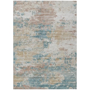 Accord Ivory 10 ft. x 14 ft. Abstract Indoor/Outdoor Washable Area Rug
