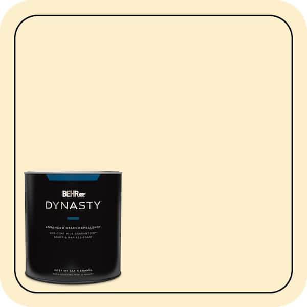 BEHR DYNASTY 1 qt. #360A-2 Morning Sunlight Satin Enamel Interior Stain-Blocking Paint & Primer