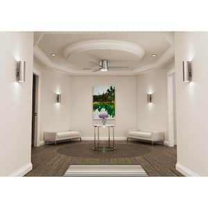 Commodus 54 in. Integrated LED Low Profile Indoor Brushed Nickel Ceiling Fan with Light Kit and Remote Control