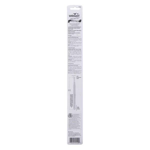 V6 Door Spring – 16" X 1/2" Galvanized Steel, 2-Pack With Hooks For Screen/Storm Doors