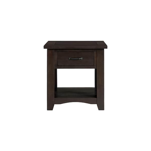 Martin Svensson Home Rustic Collection Espresso End Table