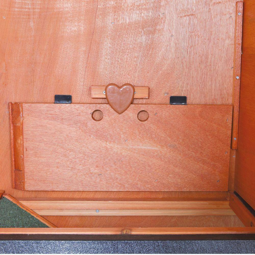 Weatherproof Outdoor Wooden 2-Story Guinea Pig Hutch with Run