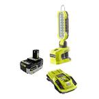 ONE+ 18V Hybrid LED Project Light with HIGH PERFORMANCE Lithium-Ion 4.0 Ah Battery and Charger Starter Kit